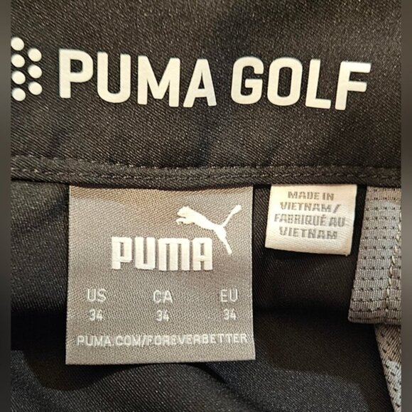 Puma Black Flat Front Golf Shorts Classic Style - Picture 6 of 7